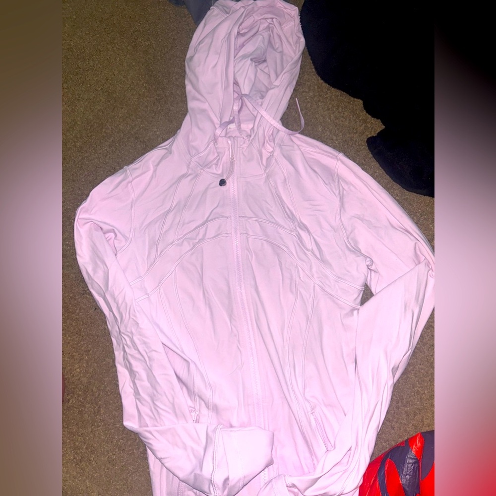 Lululemon define hoodie jacket color meadowsweet pink size 10
